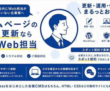 ホームページの修正・更新を素早く対応します ちょっとした修正、気軽にご相談ください イメージ1