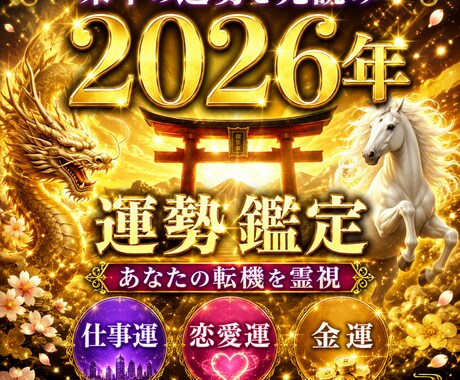 2026年の運勢を鑑定します 仕事運・恋愛運・金運を読み解きます イメージ1