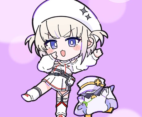 商用利用可・女の子のミニキャライラスト描きます グッズ・歌ってみた・サムネイルなどお気軽にご相談下さい！ イメージ2