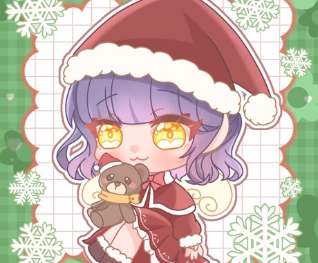 可愛いサンタさん量産をお描きします ちまっと可愛いサンタさんミニキャラはいかがですか？ イメージ2