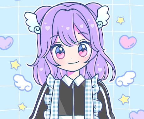かわいい女の子や男の子のイラスト制作します SNS用画像/アイコン/配信活動/似顔絵などに イメージ2