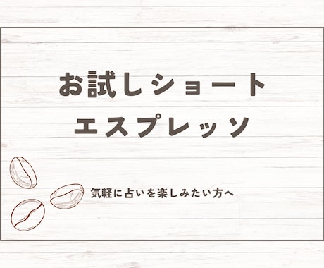 短めのリーディングで、メッセージをお届けします 初めての方、占い初心者の方など、お試し占いです イメージ1