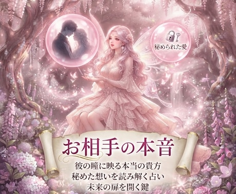 片思い♡お相手の見えない本心をタロットで鑑定します お相手の気持ちとあなたが次に取るべきステップを整理します イメージ1