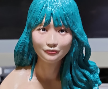 頭から胸の辺りまでの人体模型創ります 資料になる同一人物の顔写真が幾つかの角度であれば作れます。 イメージ2