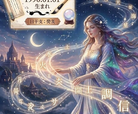 モニター1000円東洋占星術で届けます 運気の波に乗りたい方へ 東洋占星術で1ヶ月の道しるべを イメージ1