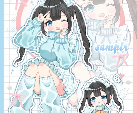 ゆるふわ、ポップなかわいい女の子イラスト描きます SNSアイコン、サムネ、ヘッダー等の1枚絵描きます⁎⋆*﻿ イメージ2