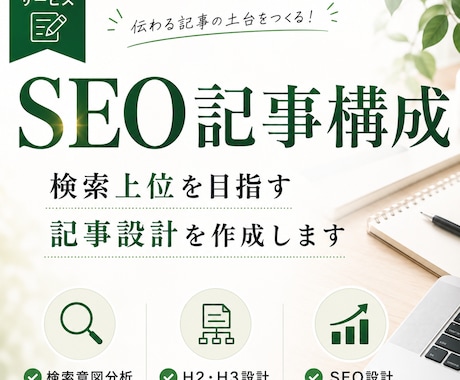 検索意図を分析したSEO記事構成を作成します 競合調査をもとに読まれる記事構成をご提案します イメージ1