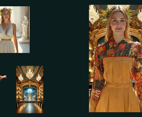モデルの服と背景だけ変えます AIで服や背景を自由にカスタマイズ イメージ1