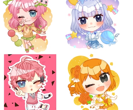 商用利用OK！可愛いミニキャラ描きます アイコンやグッズ使用にピッタリの可愛いミニキャラを描きます。 イメージ2