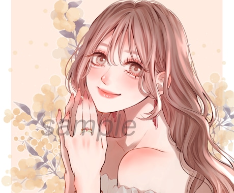 透明感×可愛い♡SNSで映えるアイコン描きます 【先着5名様のみ基本料金3000円！】女の子の理想を形に◎ イメージ2