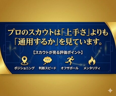 現役Jリーグスカウトが試合映像を分析します “あなたの強みと課題”を客観的にフィードバックします イメージ2