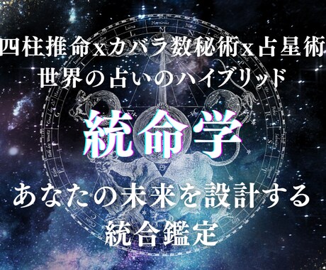 期間限定価格　究極のハイブリット統計学　で占います 《歴史ある占術の“いいとこ取り”を1つに統合した究極の鑑定》 イメージ1