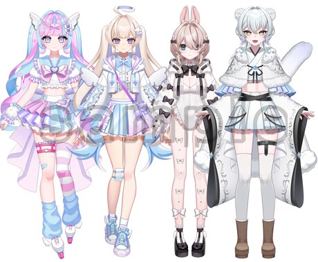 高可動域、高クオリティVTuberモデル制作します キャラデザにこだわりたい方、高品質なモデルを求めている方向け イメージ2