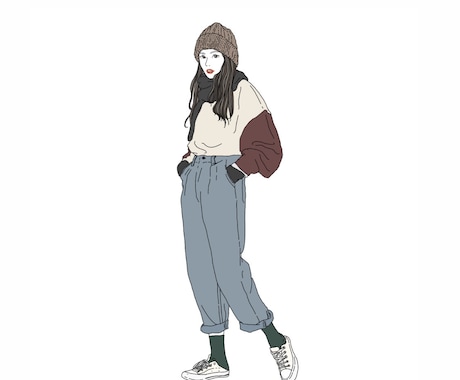 可愛くてファッショナブルなイラストを作成します お気に入りのお洋服などをアイコン風にイラストにします！ イメージ2