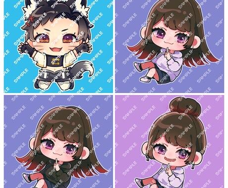 SNSアイコン、イラストお描きします デフォルメから背景付き一枚絵までご相談ください！！ イメージ2