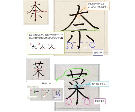 師範がお名前書き方のコツ教えます グッと上手く見えるポイントを丁寧に教えます！ イメージ2