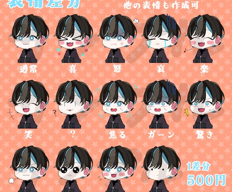 可愛いSNSアイコンお安く描きます シンプル&ポップで平面的なアニメ塗りイラスト イメージ1