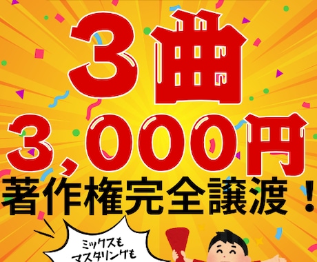音楽制作プロがオリジナルBGM作ります １曲1,000円、著作権完全譲渡！ イメージ1
