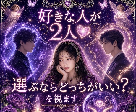 好きな人が2人♥️選ぶならどっちがいい？を視ます 気になる彼との未来は？気持ちは？霊視で導く本当のご縁☘️ イメージ1