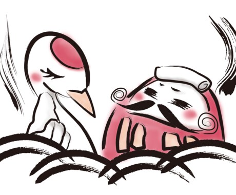 5件限定価格＊ゆるめキャライラスト描きます 1キャラにつき2ポーズオーダー可能！サービスのワンポイントに イメージ1