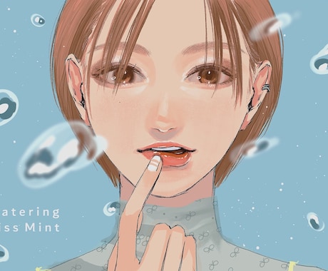 美しい女性、中性的な男性の顔を描きます 美しい顔、ショートカットが得意です イメージ2