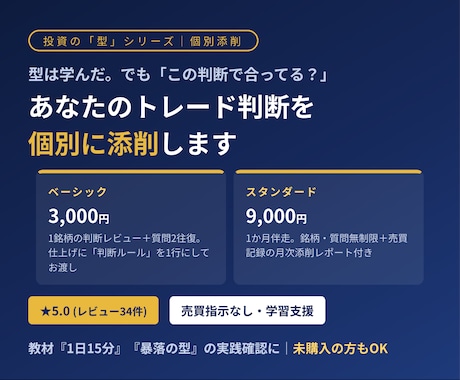 スイングトレード判断を個別に整理します イメージ1