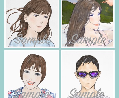 何気にプチプラのあやさんとお揃いになれます SNSアイコンやバナーなど優しいタッチで似顔絵を仕上げます。 イメージ2