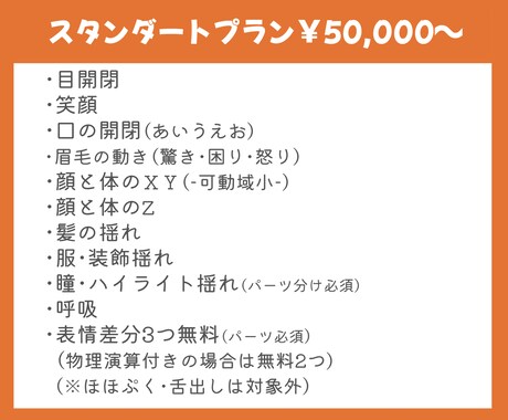 高品質！表情豊かなLive2Dモデル制作いたします 表情筋と顔回りの揺れにこだわったモデリングをいたします！ イメージ2