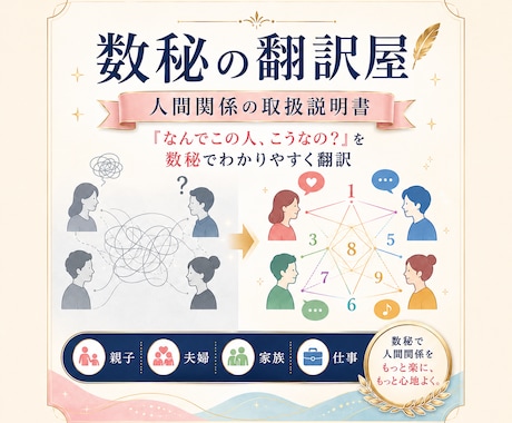 数秘で人間関係を翻訳します 相手の本音と伝え方をわかりやすく イメージ1