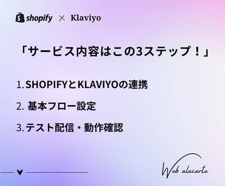 Shopify×Klaviyo で売れる設計します はじめてのKlaviyoでも安心!まるごとサポート イメージ2