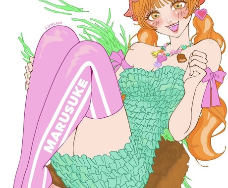 かわいい女の子とイケメンのイラスト描きます K-popアイドルやY2Kなどのおしゃれなファッションキャラ イメージ1