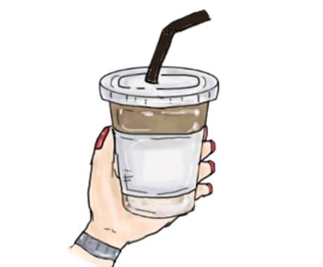簡単なコーヒーや、フードのイラストを描きます カフェっぽい感じで、簡単な手描きのイラストを描きます イメージ2