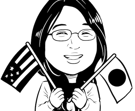 モノを持たせて個性際立つ白黒の似顔絵を作成します あなたの「らしさ」を、親しみやすいイラストに！ イメージ2