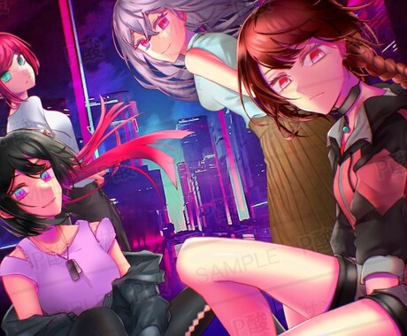商用OK！目を惹く一枚絵を描きます サムネ、背景などにあなただけの華やかなオリジナルの世界観を！ イメージ2