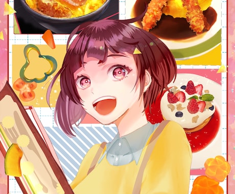 商用利用OK！食べ物✖キャライラスト描きます イメージ1