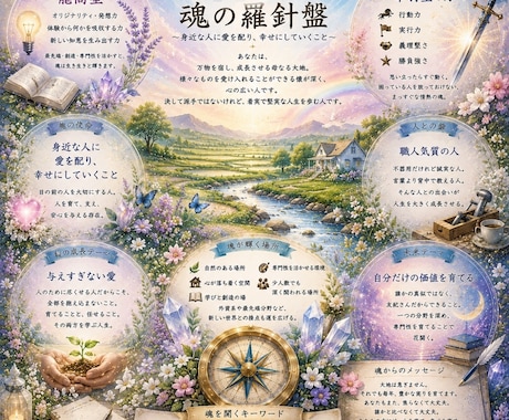 算命学をベースに、あなたの羅針盤アートを描きます 完全オリジナルオーダーアート！あなたの宿命や才能を鑑定します イメージ1