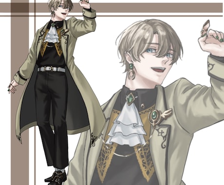 ご希望に沿ったキャラデザ、立ち絵描きます Vライバー、Vtuber活動、TRPGなどにもご利用できます イメージ2