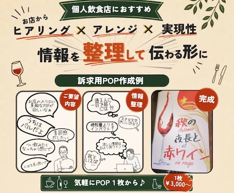 あなたのお店のPOP・おすすめメニューを制作します 飲食店現場経験20年以上｜現場での使用感を反映したデザイン イメージ2