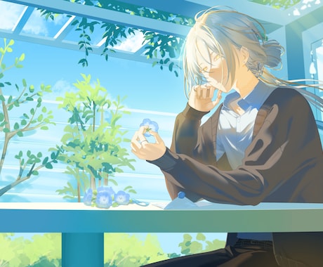 中性寄りのキャラクターイラストを制作します 一枚絵や動画イラストなど、様々な用途でご利用できます イメージ2