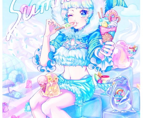 一枚絵のイラスト描きます 小説やゲームのジャケット、動画などに イメージ1