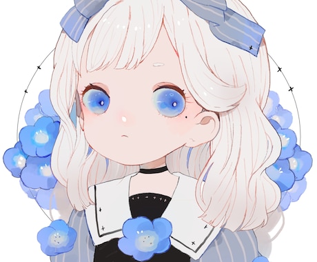 ふんわりした雰囲気のアイコン、イラスト描きます イメージ1