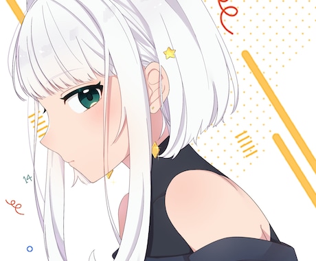SNSや配信で使用できるオリジナルイラスト描きます かわいい／シンプルなアニメ塗り/アイコン商用利用可 イメージ1