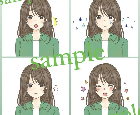 ブログで使える！いろんな表情のイラスト描きます 様々な場面で使える【表情別イラスト】を提供します！ イメージ2