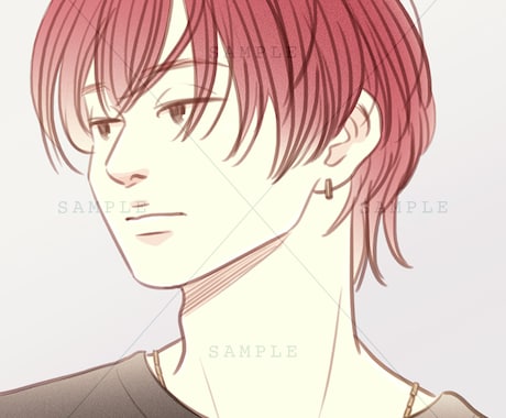 グラデーションカラーの繊細な人物イラストを描きます アイコン・似顔絵・表紙用等お気軽にご相談ください＾＾ イメージ2