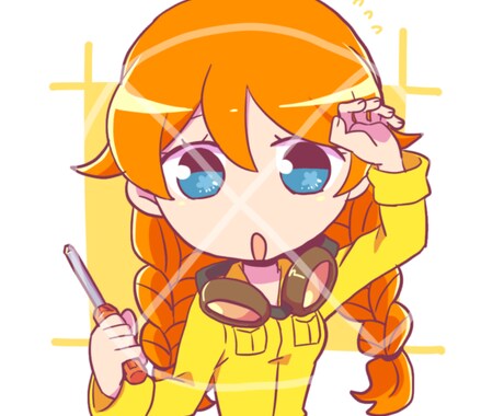 SNS向けかわいいアイコン作成します
