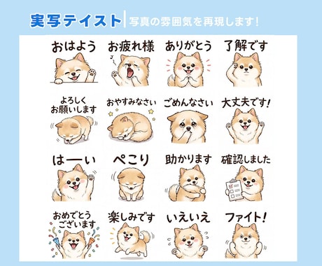写真を送るだけ！ペットのLINEスタンプ作ります 【超簡単！】写真一枚でイラスト作成します！ イメージ2
