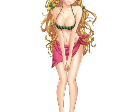 ラフ画を線画、オプションでキャラ着彩まで塗ります キャラデザされたラフ画を完成の形まで持っていくサービスです。 イメージ1