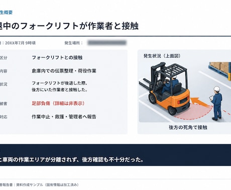 現場メモから事故・改善報告書を作成します 現場経験を活かし伝わる安全資料に整えます イメージ2
