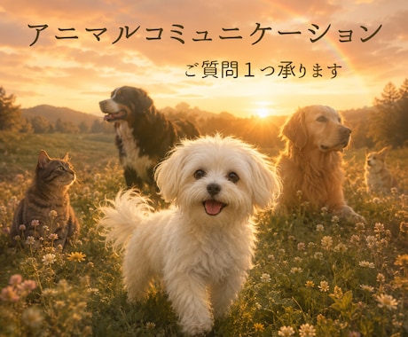 心に寄り添うアニマルコミュニケーションをします 〜【質問１つ】ペットロス、今を生きるペットさんに〜 イメージ1