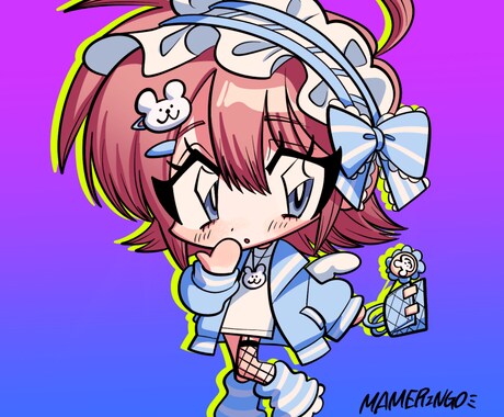 短納期！カワイイちびキャライラスト制作します 筋肉マッチョからロボ娘まで！幅広いキャラクターに対応！ イメージ2